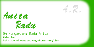 anita radu business card
